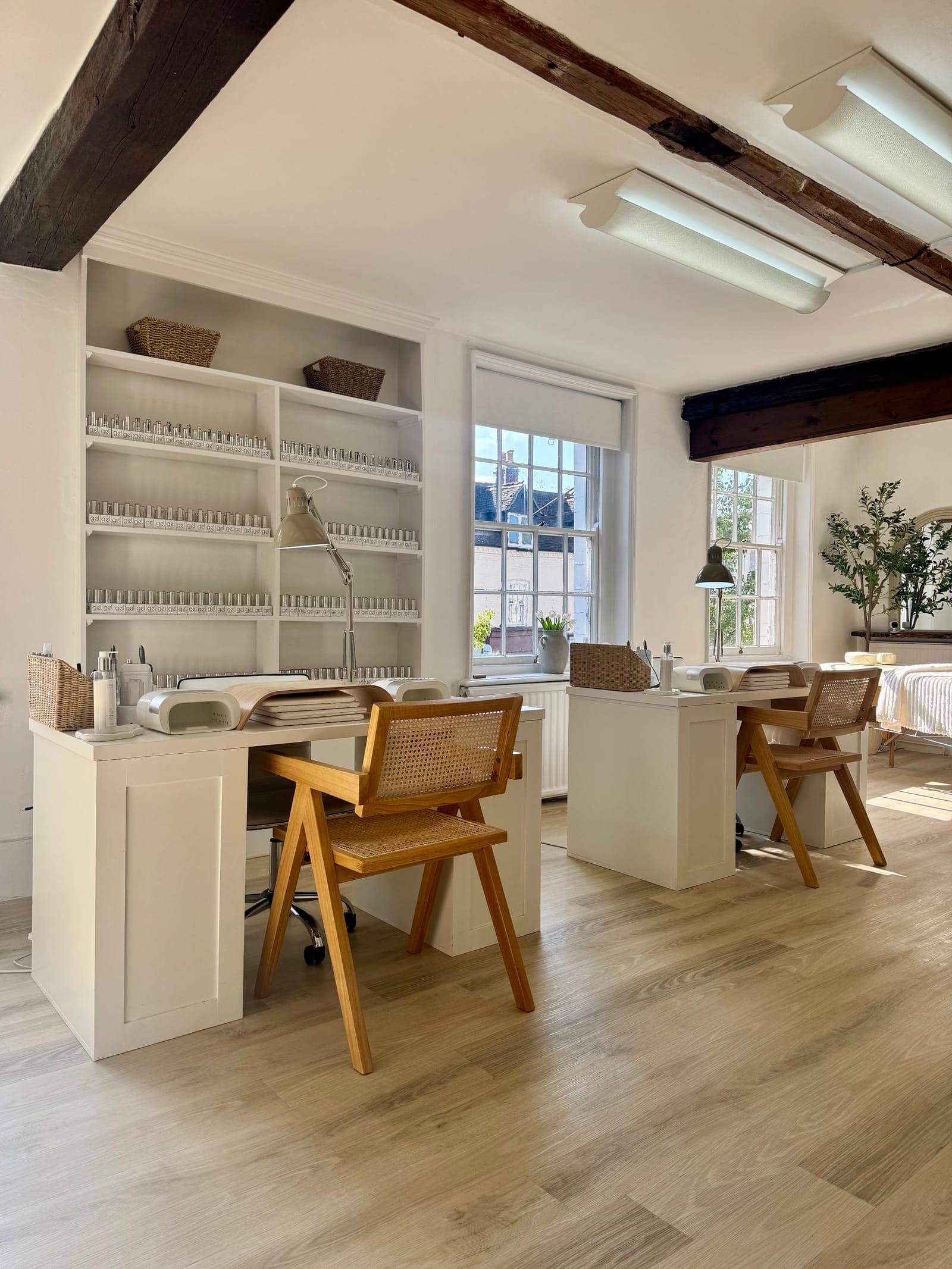 The CREATE training studio in Marlow, with sunlit desks and cane chairs